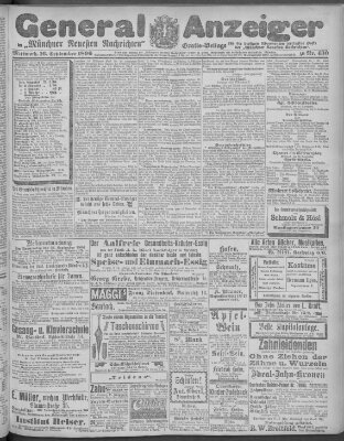 Münchner neueste Nachrichten Mittwoch 16. September 1896