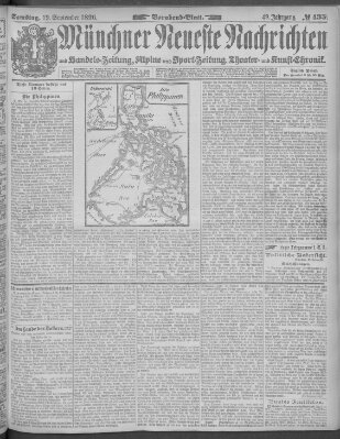 Münchner neueste Nachrichten Samstag 19. September 1896