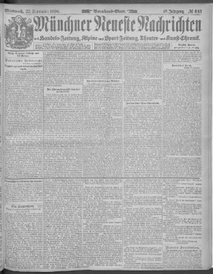 Münchner neueste Nachrichten Mittwoch 23. September 1896