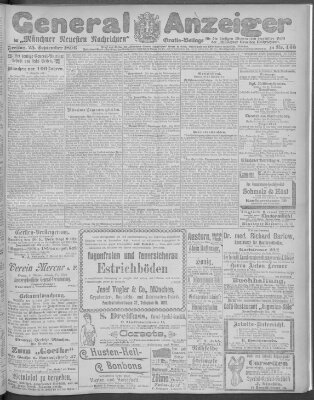 Münchner neueste Nachrichten Freitag 25. September 1896