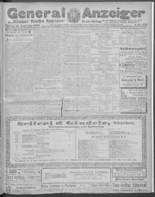 Münchner neueste Nachrichten Montag 28. September 1896