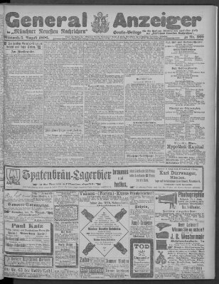 Münchner neueste Nachrichten Mittwoch 5. August 1896