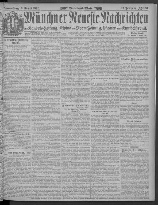 Münchner neueste Nachrichten Donnerstag 6. August 1896