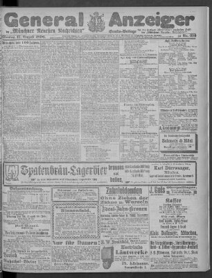 Münchner neueste Nachrichten Montag 17. August 1896