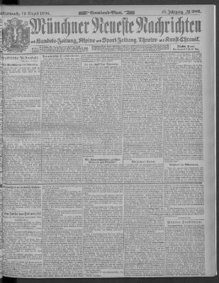 Münchner neueste Nachrichten Mittwoch 19. August 1896