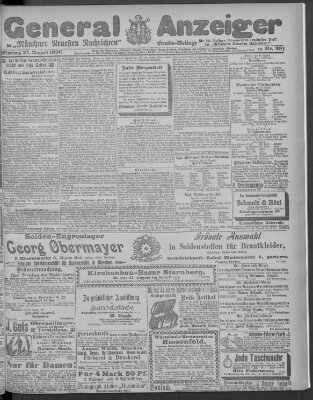 Münchner neueste Nachrichten Montag 24. August 1896