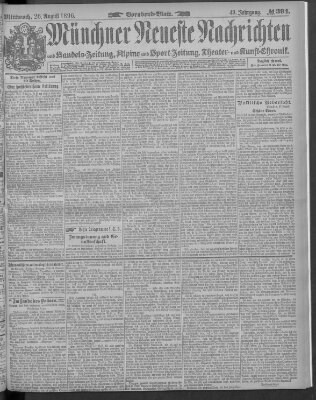 Münchner neueste Nachrichten Mittwoch 26. August 1896