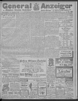 Münchner neueste Nachrichten Donnerstag 27. August 1896