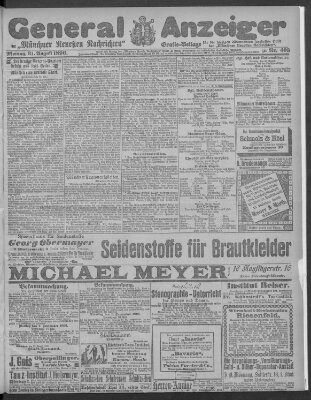 Münchner neueste Nachrichten Monday 31. August 1896