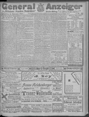 Münchner neueste Nachrichten Donnerstag 8. November 1894