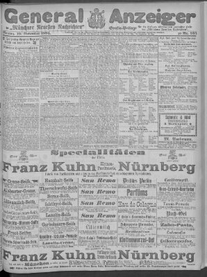 Münchner neueste Nachrichten Montag 19. November 1894