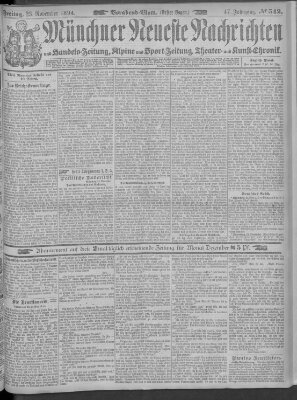 Münchner neueste Nachrichten Freitag 23. November 1894