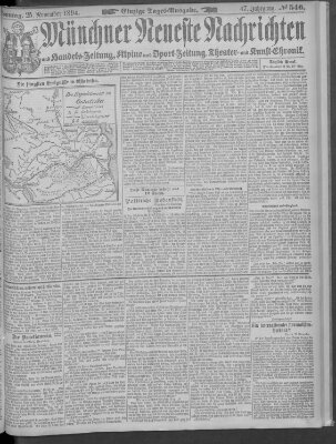 Münchner neueste Nachrichten Sonntag 25. November 1894