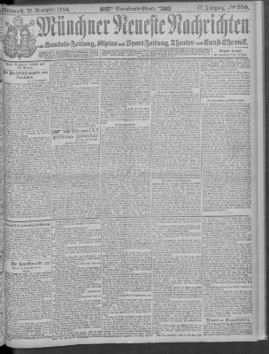 Münchner neueste Nachrichten Mittwoch 28. November 1894