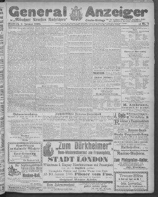 Münchner neueste Nachrichten Mittwoch 2. Januar 1895