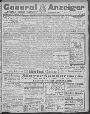 Münchner neueste Nachrichten Donnerstag 3. Januar 1895