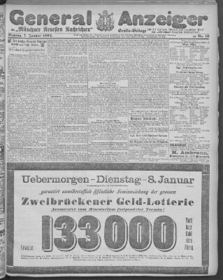 Münchner neueste Nachrichten Montag 7. Januar 1895