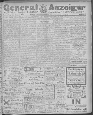 Münchner neueste Nachrichten Donnerstag 10. Januar 1895