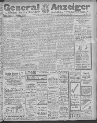 Münchner neueste Nachrichten Donnerstag 17. Januar 1895