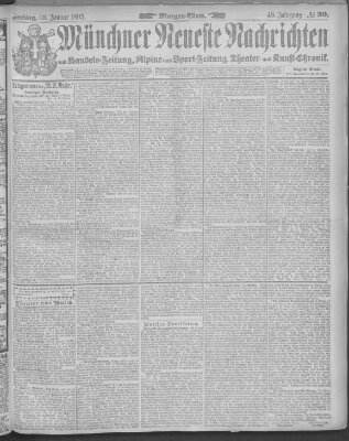 Münchner neueste Nachrichten Freitag 18. Januar 1895