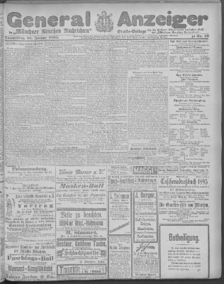 Münchner neueste Nachrichten Donnerstag 24. Januar 1895