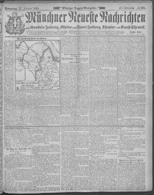 Münchner neueste Nachrichten Sonntag 27. Januar 1895