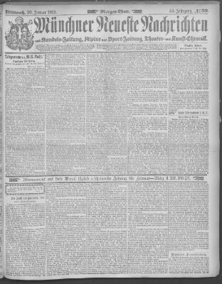 Münchner neueste Nachrichten Mittwoch 30. Januar 1895