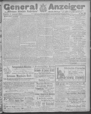 Münchner neueste Nachrichten Sonntag 3. Februar 1895