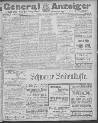 Münchner neueste Nachrichten Montag 4. Februar 1895