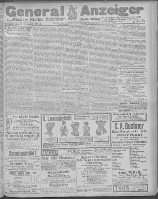 Münchner neueste Nachrichten Donnerstag 7. Februar 1895