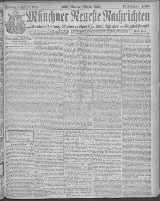 Münchner neueste Nachrichten Freitag 8. Februar 1895