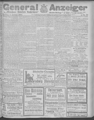 Münchner neueste Nachrichten Samstag 9. Februar 1895