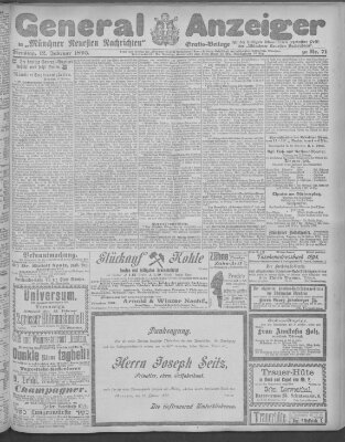 Münchner neueste Nachrichten Dienstag 12. Februar 1895