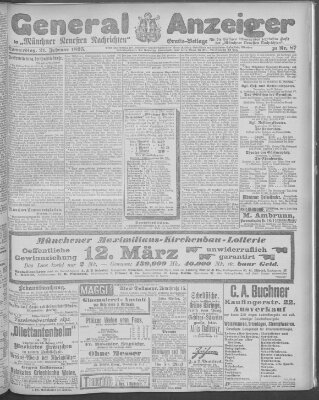 Münchner neueste Nachrichten Donnerstag 21. Februar 1895