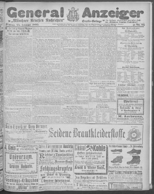 Münchner neueste Nachrichten Montag 25. Februar 1895