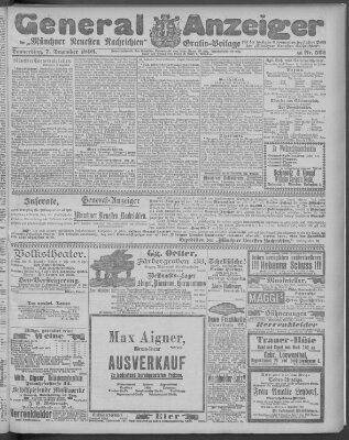 Münchner neueste Nachrichten Donnerstag 7. Dezember 1893