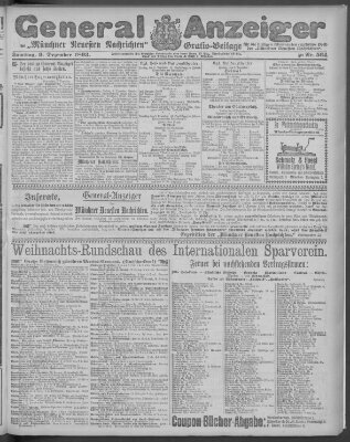 Münchner neueste Nachrichten Samstag 9. Dezember 1893