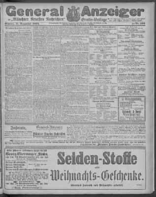 Münchner neueste Nachrichten Montag 11. Dezember 1893