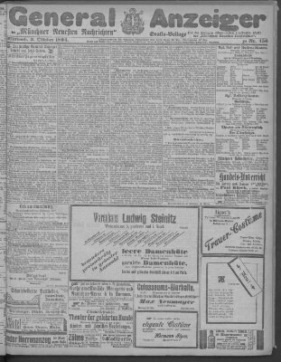 Münchner neueste Nachrichten Mittwoch 3. Oktober 1894