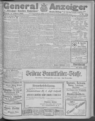 Münchner neueste Nachrichten Mittwoch 17. Oktober 1894