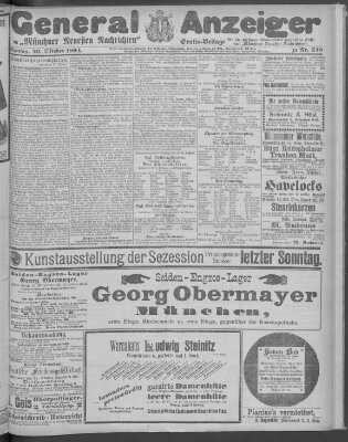 Münchner neueste Nachrichten Montag 29. Oktober 1894