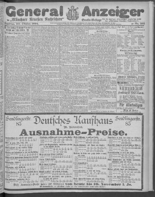 Münchner neueste Nachrichten Dienstag 30. Oktober 1894