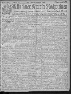 Münchner neueste Nachrichten Donnerstag 3. Oktober 1895