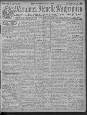 Münchner neueste Nachrichten Dienstag 8. Oktober 1895