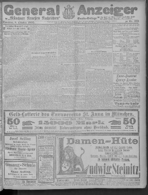 Münchner neueste Nachrichten Dienstag 8. Oktober 1895