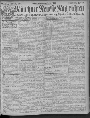 Münchner neueste Nachrichten Samstag 12. Oktober 1895