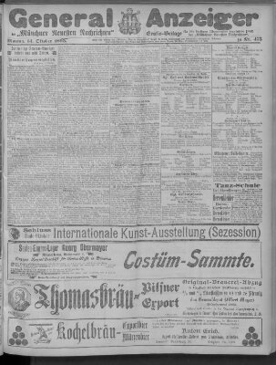 Münchner neueste Nachrichten Montag 14. Oktober 1895