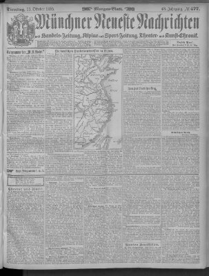 Münchner neueste Nachrichten Dienstag 15. Oktober 1895