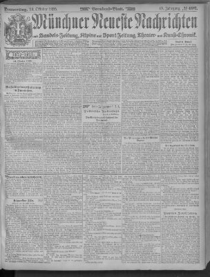 Münchner neueste Nachrichten Donnerstag 24. Oktober 1895