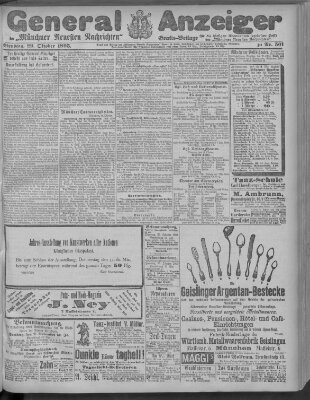 Münchner neueste Nachrichten Dienstag 29. Oktober 1895